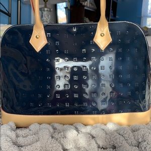 Navy Patent & Leather Purse